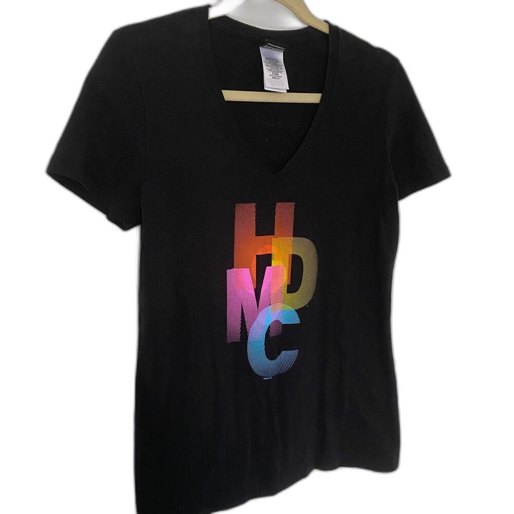 Harley-Davidson Appalachian Black V Neck T-Shirt Cotton Mechanicsburg, PA Sz M - Picture 3 of 9